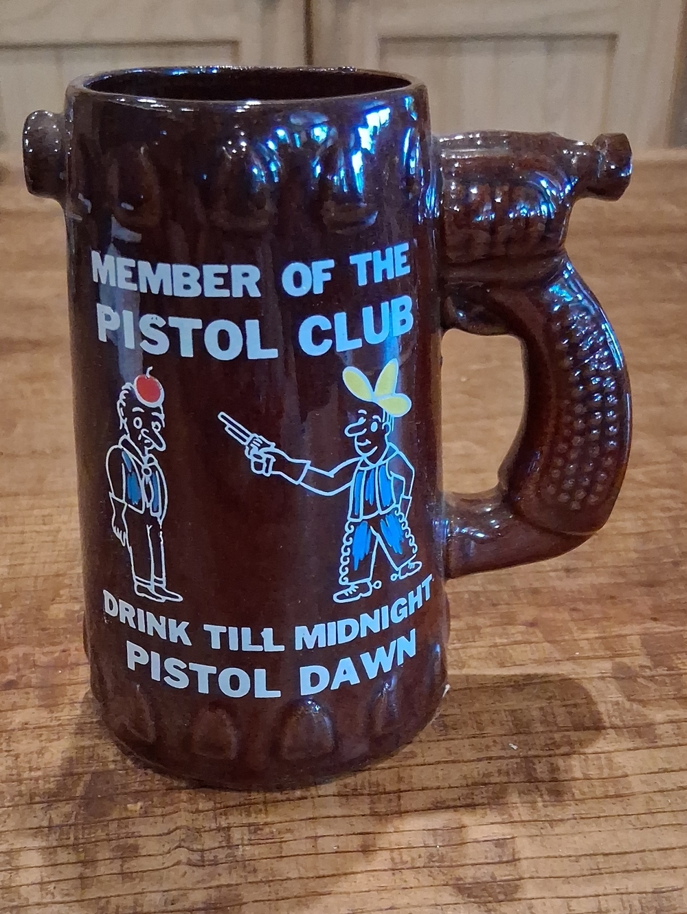Mug with Pistol-Shaped Handle